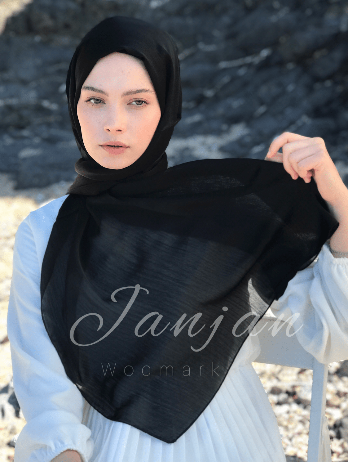 İdol Janjan Şal - Siyah