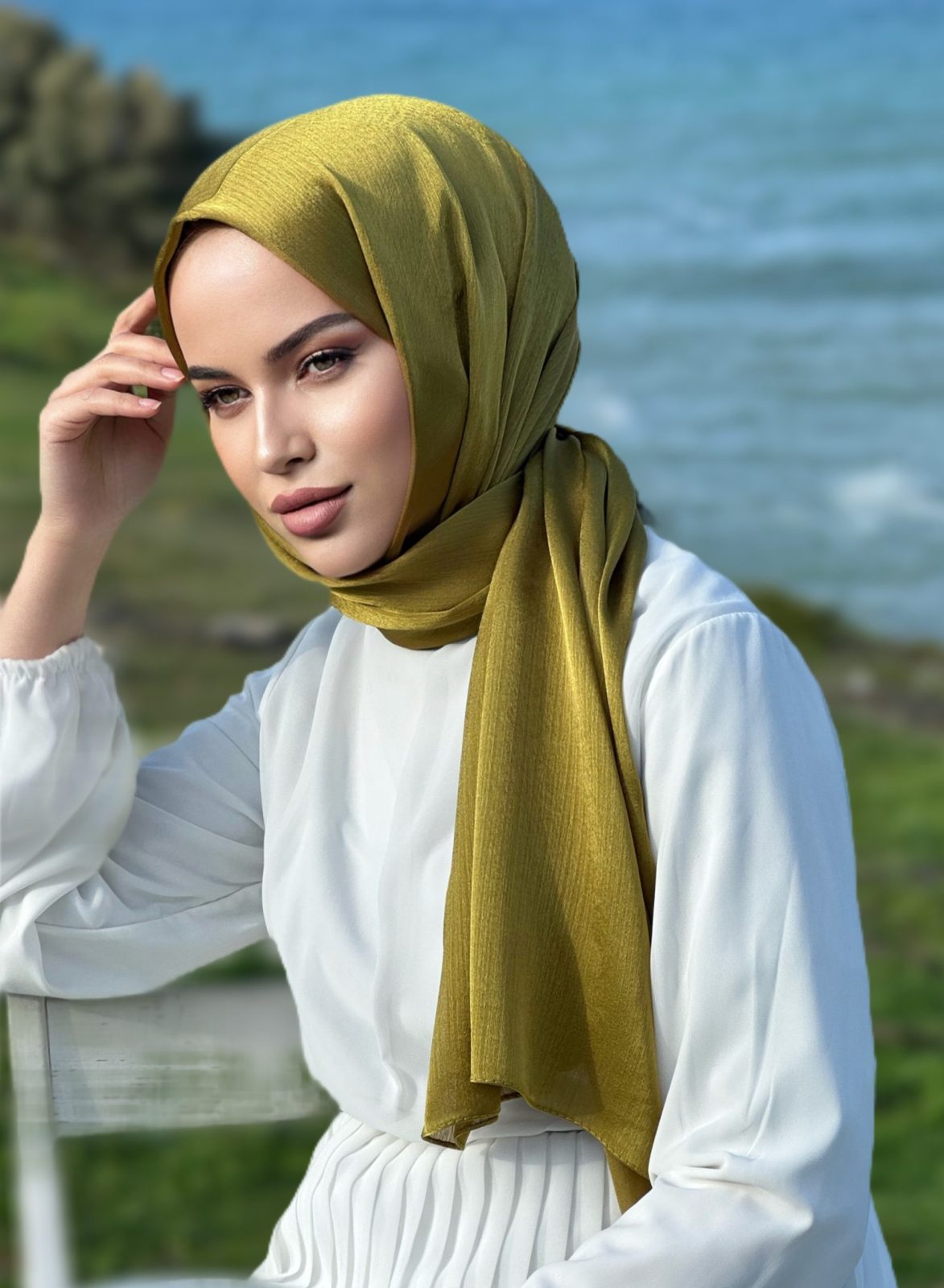 İdol Janjan Şal - Yağ Yeşil