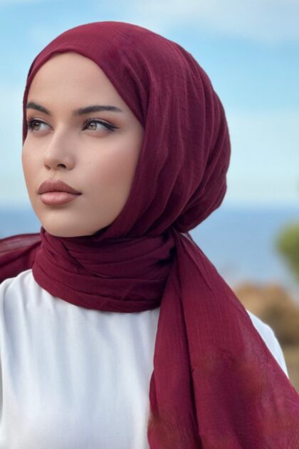 Premium Dubai Şal - Bordo