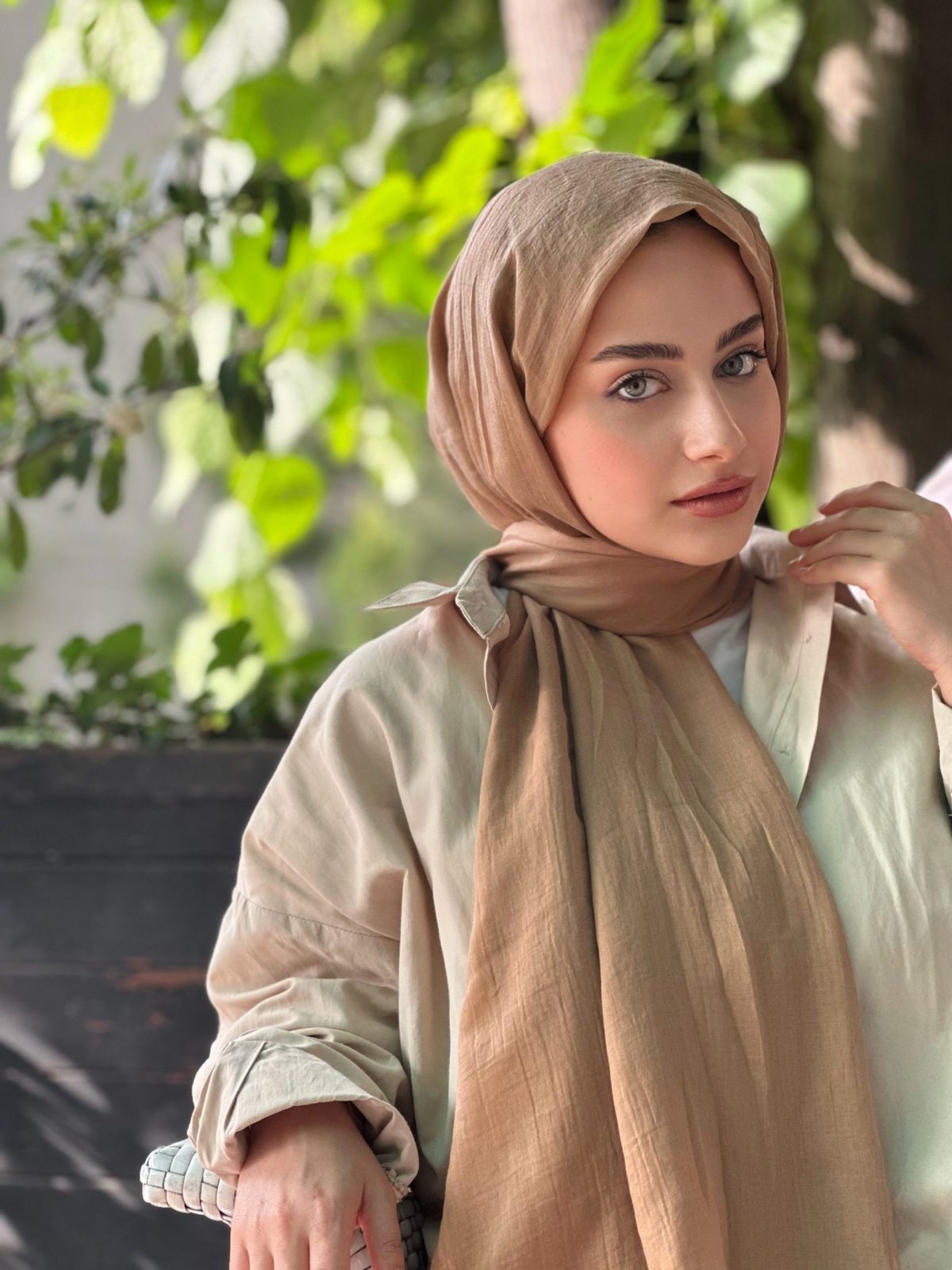 Premium Dubai Şal - Coffee Light