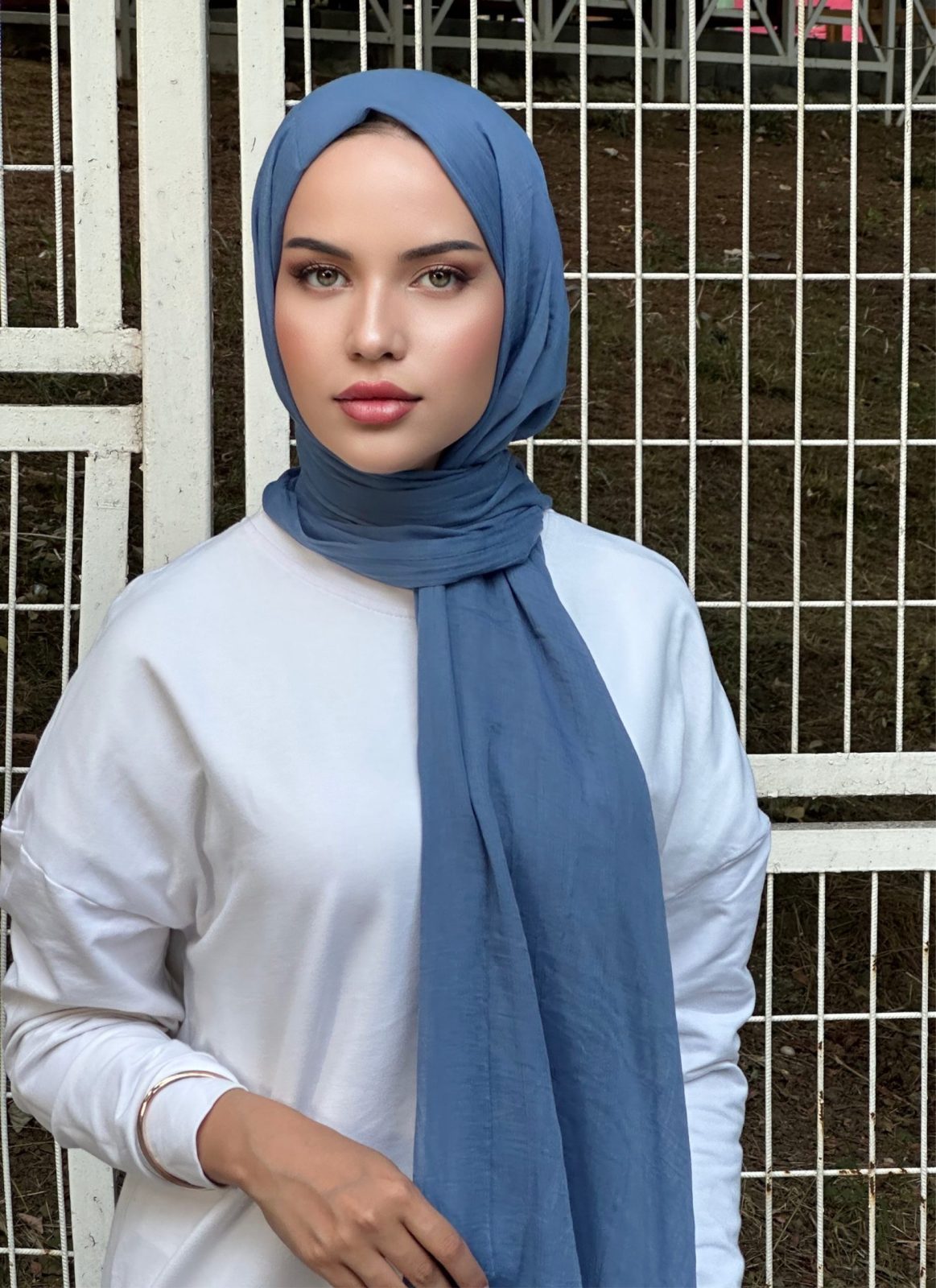 Premium Dubai Şal - İndigo