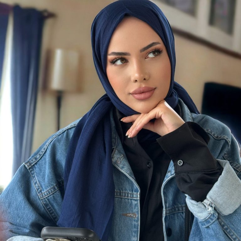 Premium Dubai Şal - Lacivert