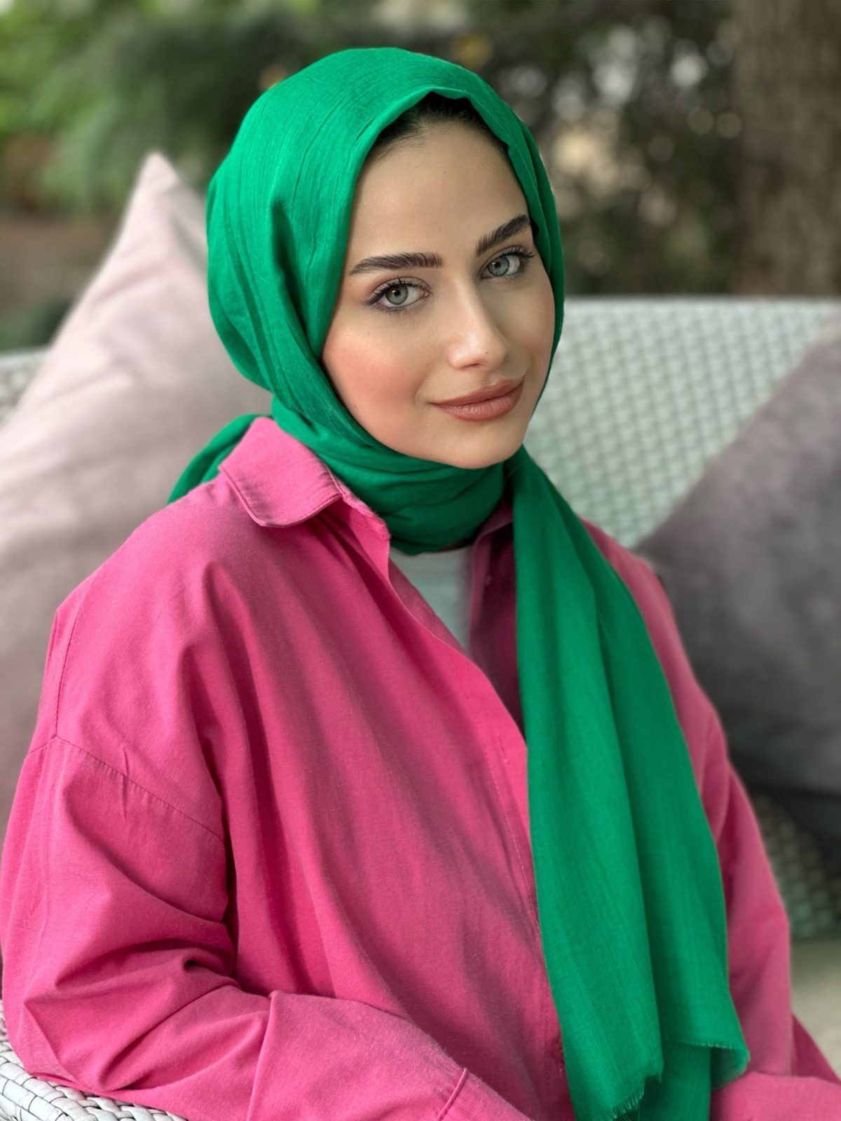 Premium Dubai Şal - Benetton Yeşil