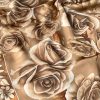 Rose Desen Hint İpeği Şal- Kahve