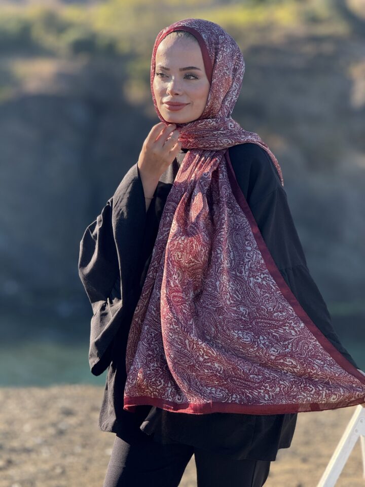İdol Şal - Bordo