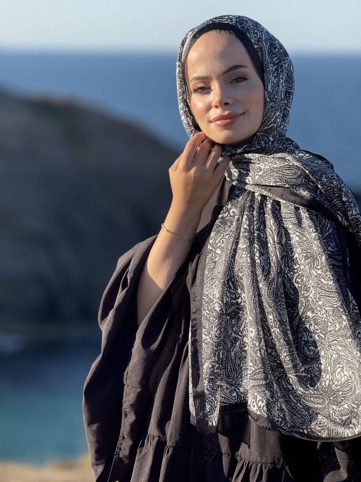 İdol Şal - Siyah Beyaz