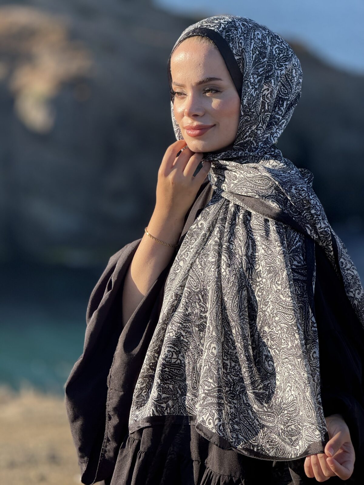 İdol Şal - Siyah Beyaz