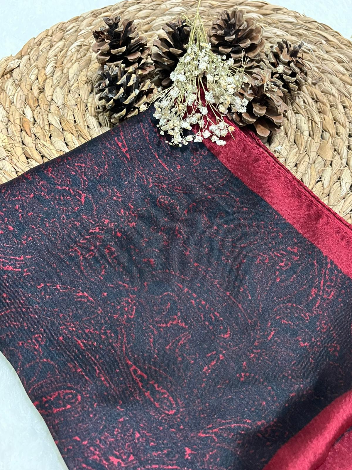 İdol Şal - Kırmızı Siyah