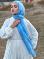 Premium Dubai Şal - Bebe Mavi