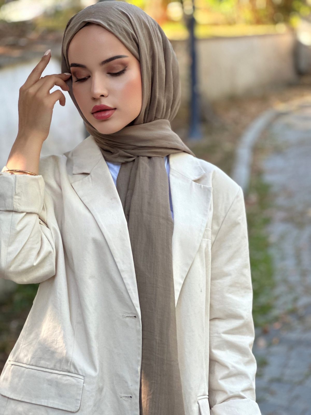 Premium Dubai Şal - Kül