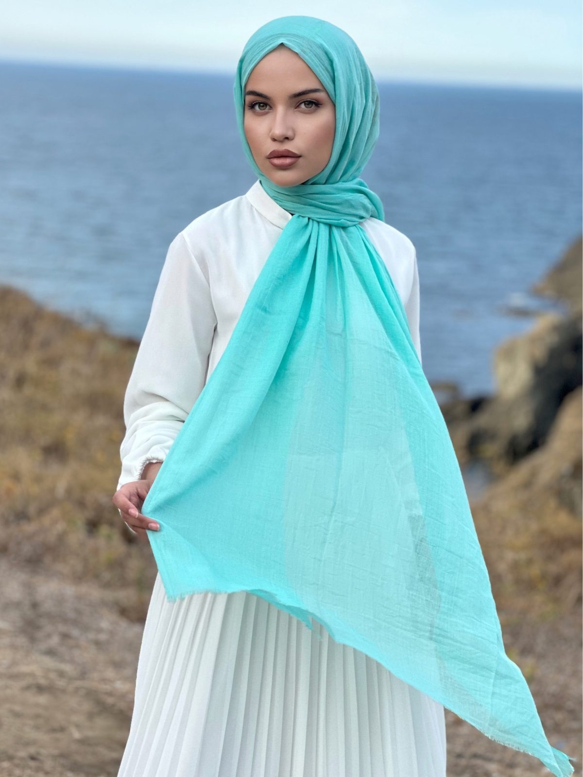 Premium Dubai Şal - Mint